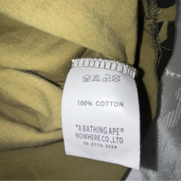 A BATHING APE Camo Shark split short sleeve tee WGM size L bape BAPE - Picture 5 of 5